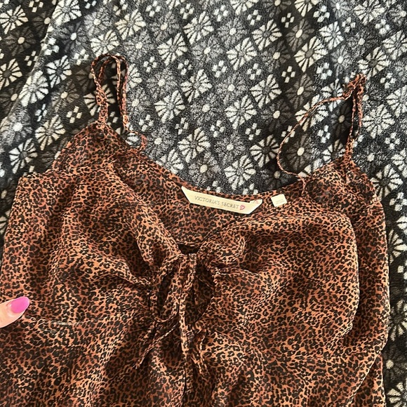 90s Victoria Secret cheetah Polyester Dress - Picture 3 of 7